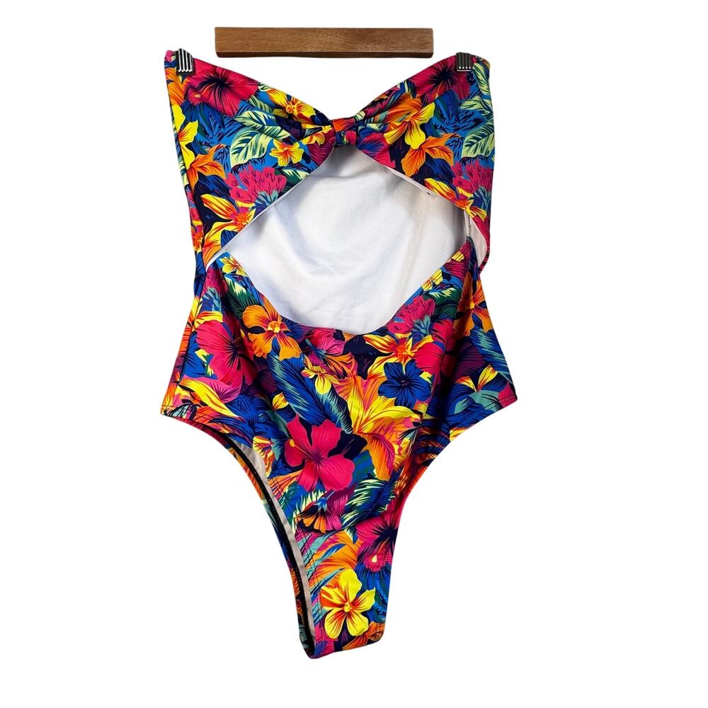 Shein Medium Bright Halter Swim Suit